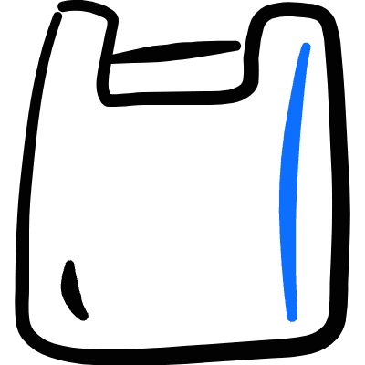 Characteristic Product Plastic Bag Icon from Freehand Duotone Set