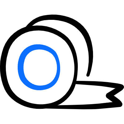 Characteristic Product Roll Tape Icon from Freehand Duotone Set
