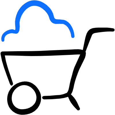 Equipment Cement Cart Icon from Freehand Duotone Set