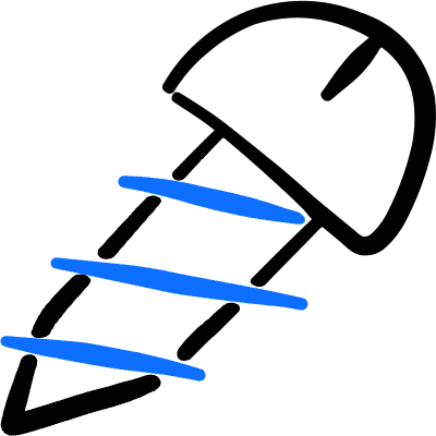 Hardware Nail Round Head Icon from Freehand Duotone Set