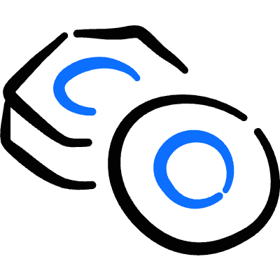 Hardware Nut Flat Ring Icon from Freehand Duotone Set