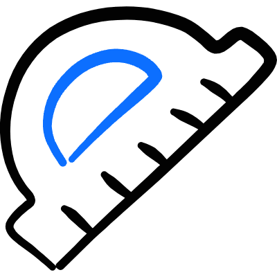 Measure Ruler Half Circle Icon from Freehand Duotone Set