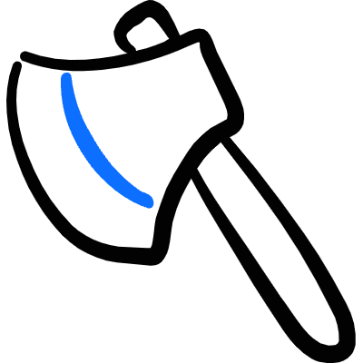 Tools Axe Icon from Freehand Duotone Set