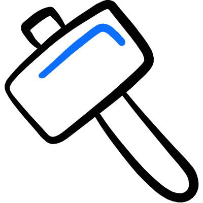 Tools Hammer Icon from Freehand Duotone Set