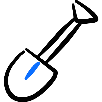 Tools Shovel Icon from Freehand Duotone Set