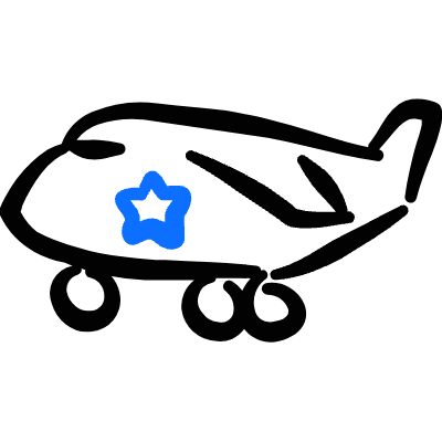 Aircraft Plane Icon from Freehand Duotone Set