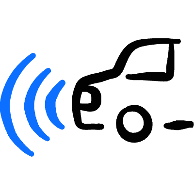 Auto Pilot Car Rear Warning Icon from Freehand Duotone Set