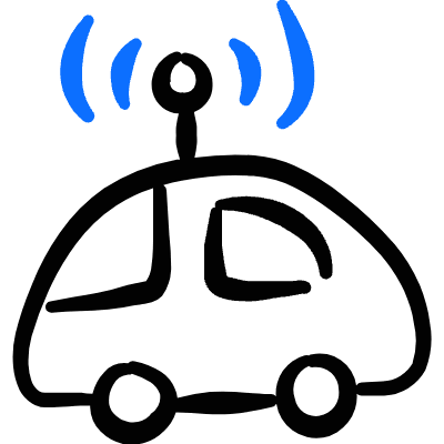 Auto Pilot Car Signal Icon from Freehand Duotone Set