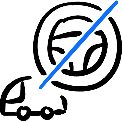 Auto Pilot Car Wheel Disable Icon from Freehand Duotone Set