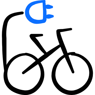 Bicycle Electric Charge Plug Icon from Freehand Duotone Set