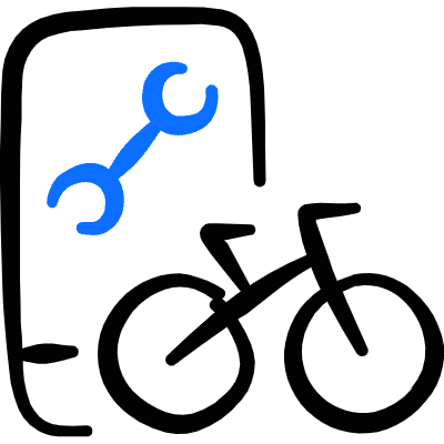 Bicycle Electric Maintainance Station Icon from Freehand Duotone Set
