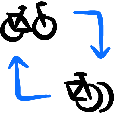 Bicycle Foldable Icon from Freehand Duotone Set