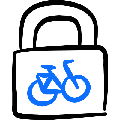Bicycle Lock Icon from Freehand Duotone Set