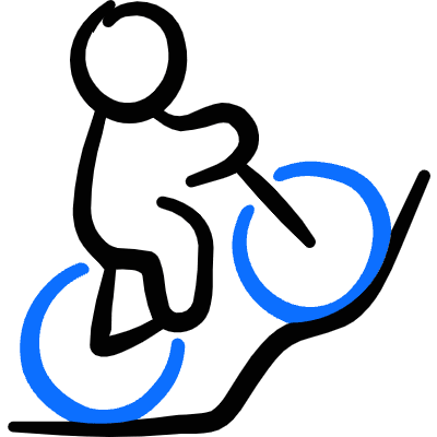 Bicycle Mountain Icon from Freehand Duotone Set