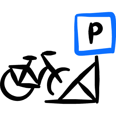 Bicycle Parking Icon from Freehand Duotone Set