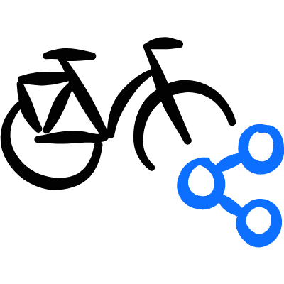 Bicycle Share Icon from Freehand Duotone Set