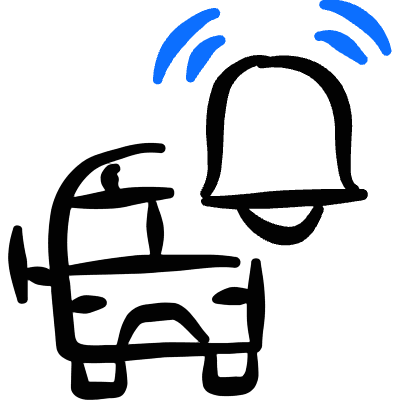 Bus Alarm Icon from Freehand Duotone Set