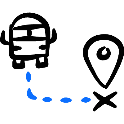 Bus Destination Icon from Freehand Duotone Set