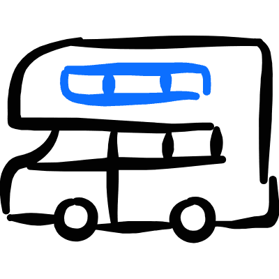 Bus Double 1 Icon from Freehand Duotone Set