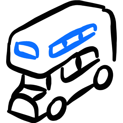 Bus Double Icon from Freehand Duotone Set