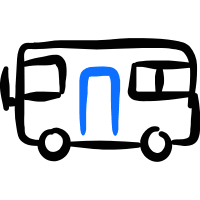 Bus School Icon from Freehand Duotone Set