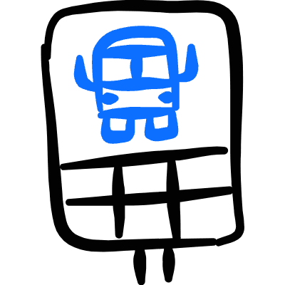 Bus Stop Schedule Icon from Freehand Duotone Set