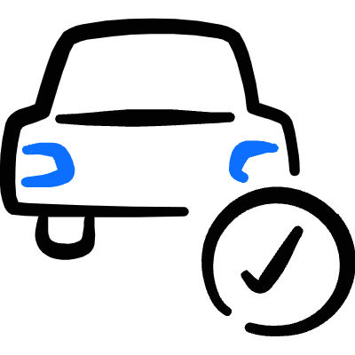 Car Actions Check Icon from Freehand Duotone Set