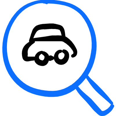 Car Actions Search Icon from Freehand Duotone Set