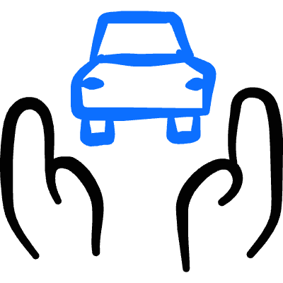 Car Insurance Hands Icon from Freehand Duotone Set