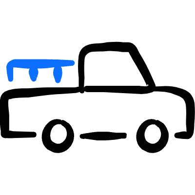 Car Truck Pickup Icon from Freehand Duotone Set
