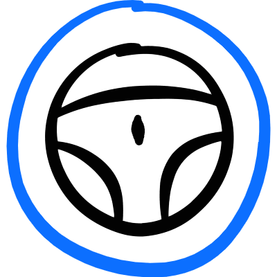 Car Dashboard Steering Wheel Icon from Freehand Duotone Set