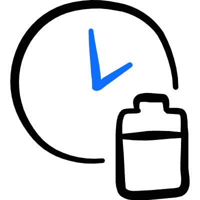 E Transport Battery Life Cycle Lasting Peroid Icon from Freehand Duotone Set