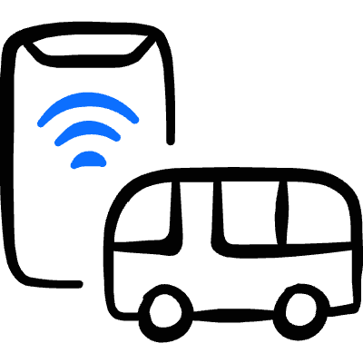 E Transport Bus Wifi Icon from Freehand Duotone Set