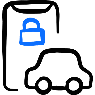 E Transport Car Lock 1 Icon from Freehand Duotone Set