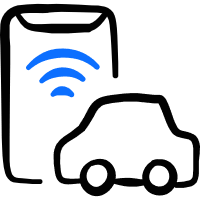 E Transport Car Wifi Icon from Freehand Duotone Set