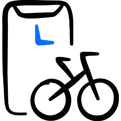 E Transport Rental Bicycle Time Peroid Icon from Freehand Duotone Set