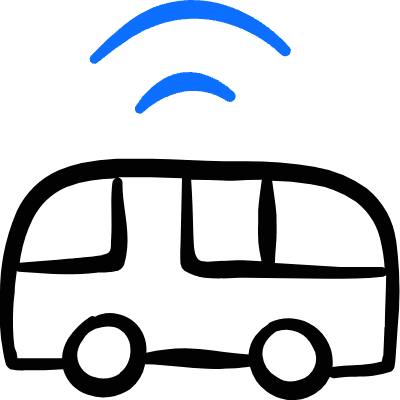 E Transport Smart Bus Icon from Freehand Duotone Set