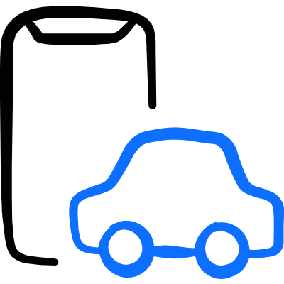 E Transport Smartphone Icon from Freehand Duotone Set