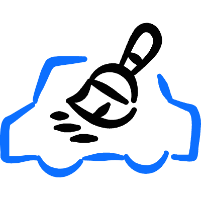 Car Repair Brush Clean Icon from Freehand Duotone Set