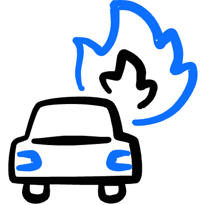 Car Repair Fire 1 Icon from Freehand Duotone Set