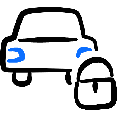 Car Repair Lock Icon from Freehand Duotone Set