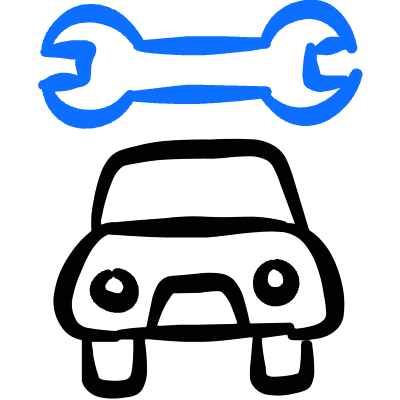 Car Repair Service Icon from Freehand Duotone Set