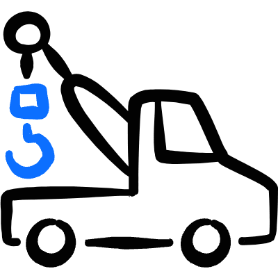 Car Repair Tow Truck 1 Icon from Freehand Duotone Set