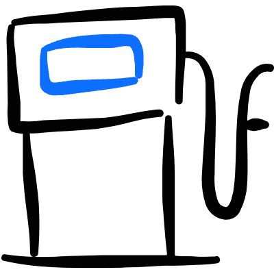 Gas Pump Icon from Freehand Duotone Set