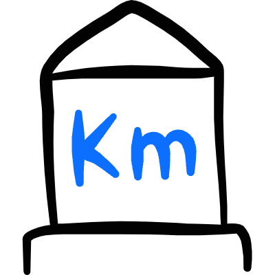 Milestone Km Icon from Freehand Duotone Set