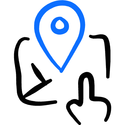 Navigation Smartphone Map Location Icon from Freehand Duotone Set