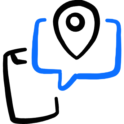 Navigation Smartphone Message Share Location Icon from Freehand Duotone Set