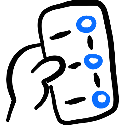 Navigation Smartphone Steps Hand Icon from Freehand Duotone Set