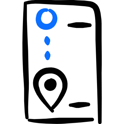 Navigation Smartphone Steps Icon from Freehand Duotone Set