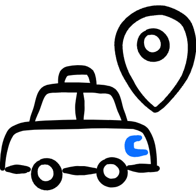 Navigation Taxi Pin Location 1 Icon from Freehand Duotone Set